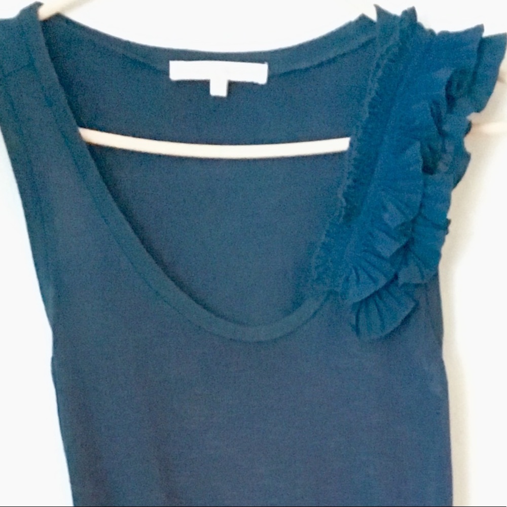 Blue Ruffle tank top - Picture 3 of 3